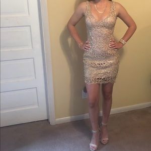 Gold homecoming dress